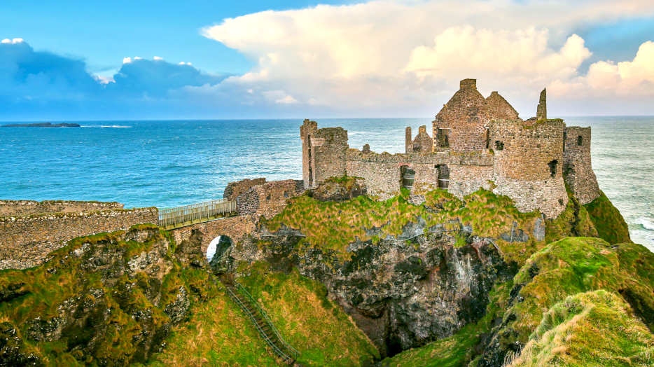 Dunluce Castle in County Antrim, Northern Ireland.